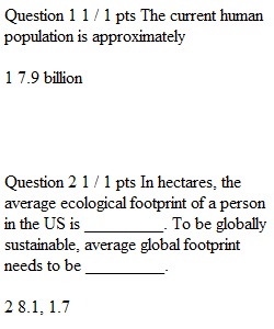 Human Population Quiz - Ch 3.3